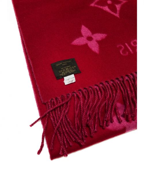 LOUIS VUITTON（ルイ ヴィトン）LOUIS VUITTON (ルイ ヴィトン) エシャルプ・レイキャビック マフラー レッド×ピンク サイズ:-の古着・服飾アイテム