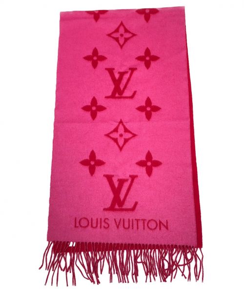 LOUIS VUITTON（ルイ ヴィトン）LOUIS VUITTON (ルイ ヴィトン) エシャルプ・レイキャビック マフラー レッド×ピンク サイズ:-の古着・服飾アイテム