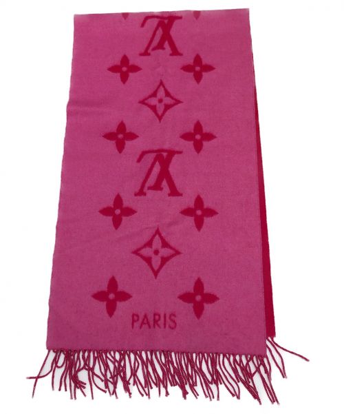 LOUIS VUITTON（ルイ ヴィトン）LOUIS VUITTON (ルイ ヴィトン) エシャルプ・レイキャビック マフラー レッド×ピンク サイズ:-の古着・服飾アイテム