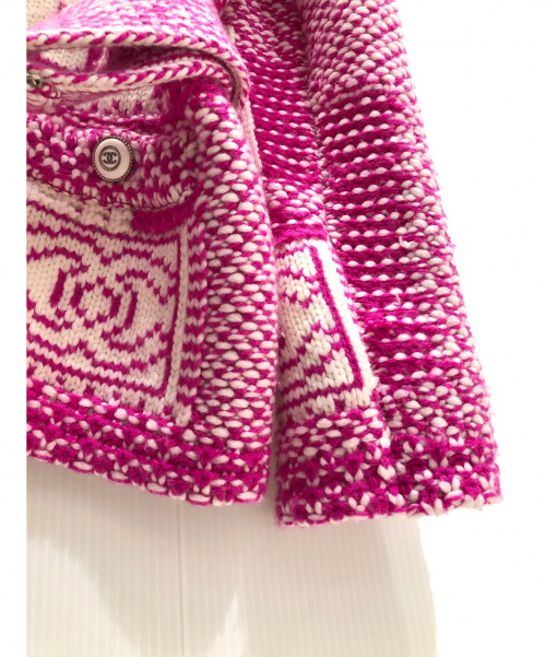 CHANEL（シャネル）CHANEL (シャネル) カシミヤニットコート ピンク サイズ:38 2020クルーズコレクションの古着・服飾アイテム