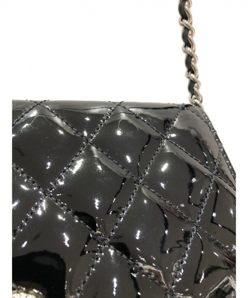 CHANEL（シャネル）CHANEL (シャネル) チェーンショルダーウォレット ブラック サイズ:- ブリリアント エナメルの古着・服飾アイテム