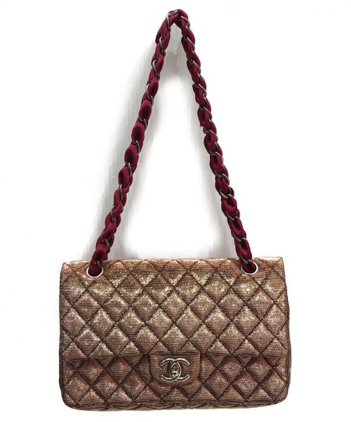 CHANEL（シャネル）CHANEL (シャネル) ラメキャンバスマトラッセ ゴールド サイズ:25の古着・服飾アイテム