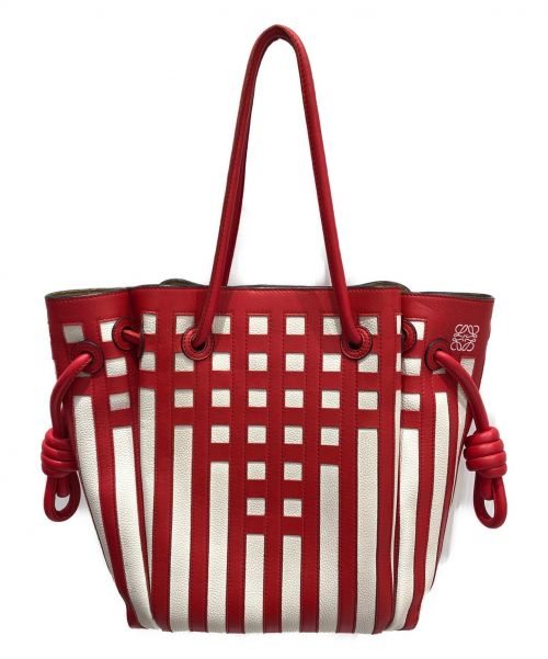 LOEWE（ロエベ）LOEWE (ロエベ) フラメンコノットグリッド レッド×ホワイト サイズ:-の古着・服飾アイテム