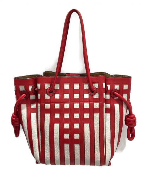 LOEWE（ロエベ）LOEWE (ロエベ) フラメンコノットグリッド レッド×ホワイト サイズ:-の古着・服飾アイテム