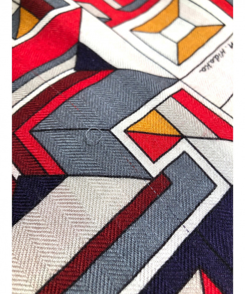 HERMES（エルメス）HERMES (エルメス) カシミヤシルク大判スカーフ オレンジ サイズ:140の古着・服飾アイテム