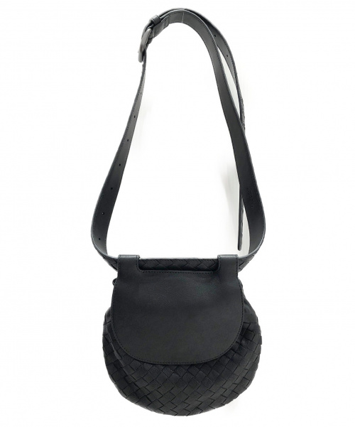 BOTTEGA VENETA（ボッテガベネタ）BOTTEGA VENETA (ボッテガベネタ) イントレチャートベルト付バッグ ブラック サイズ:-の古着・服飾アイテム