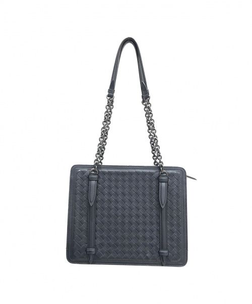 BOTTEGA VENETA（ボッテガベネタ）BOTTEGA VENETA (ボッテガヴェネタ) チェーンショルダーバッグ ブラック イントレチャート BO4708694Gの古着・服飾アイテム
