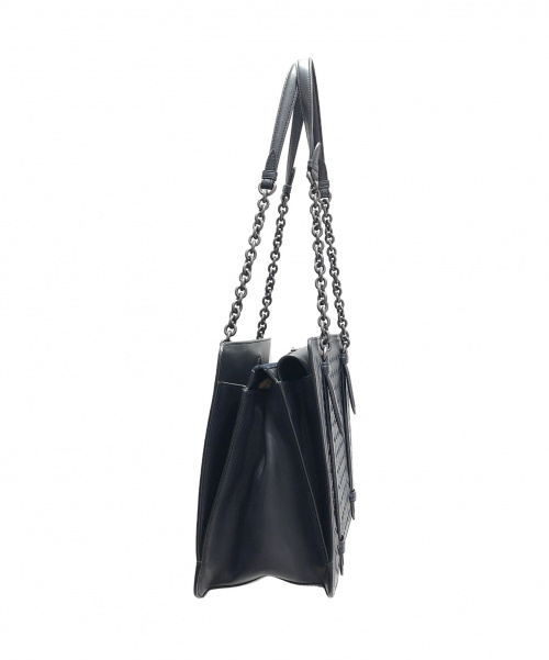 BOTTEGA VENETA（ボッテガベネタ）BOTTEGA VENETA (ボッテガヴェネタ) チェーンショルダーバッグ ブラック イントレチャート BO4708694Gの古着・服飾アイテム