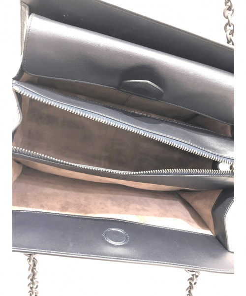 BOTTEGA VENETA（ボッテガベネタ）BOTTEGA VENETA (ボッテガヴェネタ) チェーンショルダーバッグ ブラック イントレチャート BO4708694Gの古着・服飾アイテム