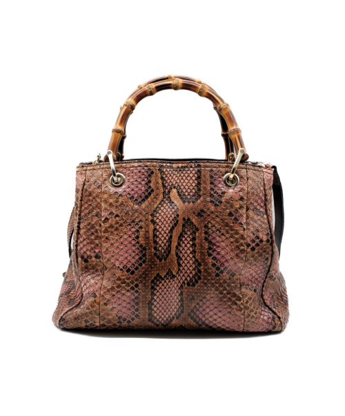 GUCCI（グッチ）GUCCI (グッチ) バンブー2WAYバッグ ピンク サイズ:- バンブー 336032 520981の古着・服飾アイテム