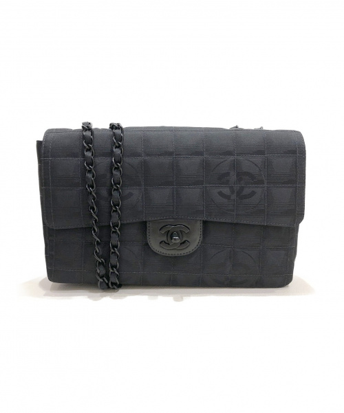 CHANEL（シャネル）CHANEL (シャネル) Wチェーンショルダーバッグ ブラック サイズ:25 ニュートラベルライン A15285の古着・服飾アイテム