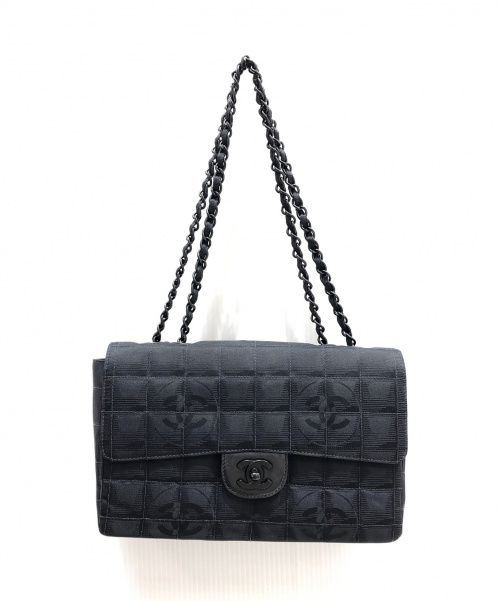CHANEL（シャネル）CHANEL (シャネル) Wチェーンショルダーバッグ ブラック サイズ:25 ニュートラベルライン A15285の古着・服飾アイテム