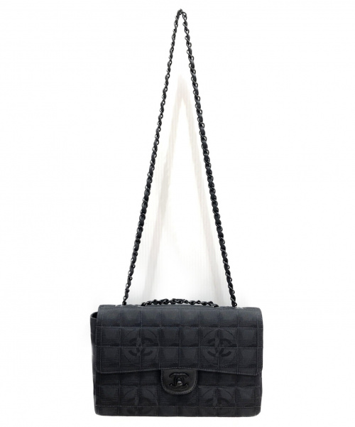 CHANEL（シャネル）CHANEL (シャネル) Wチェーンショルダーバッグ ブラック サイズ:25 ニュートラベルライン A15285の古着・服飾アイテム