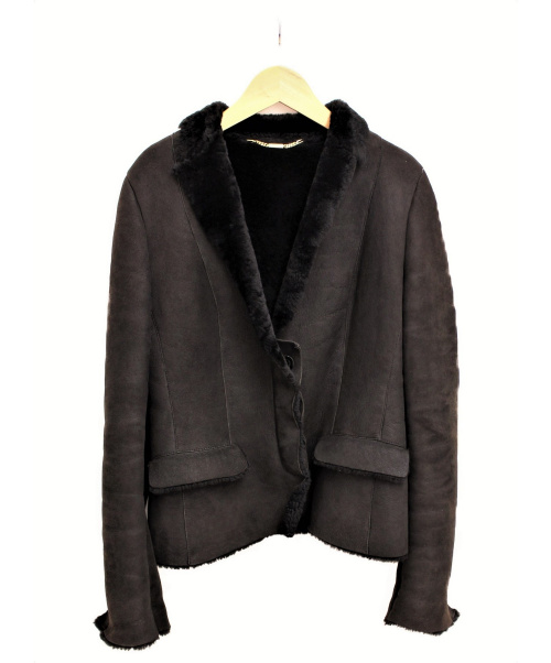 GUCCI（グッチ）GUCCI (グッチ) ムートンジャケット ダークブラウン サイズ:42の古着・服飾アイテム