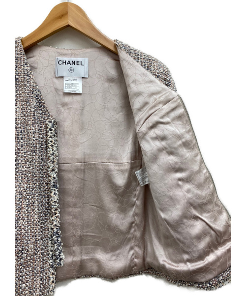 CHANEL（シャネル）CHANEL (シャネル) ツイードセットアップ ピンク サイズ:40の古着・服飾アイテム