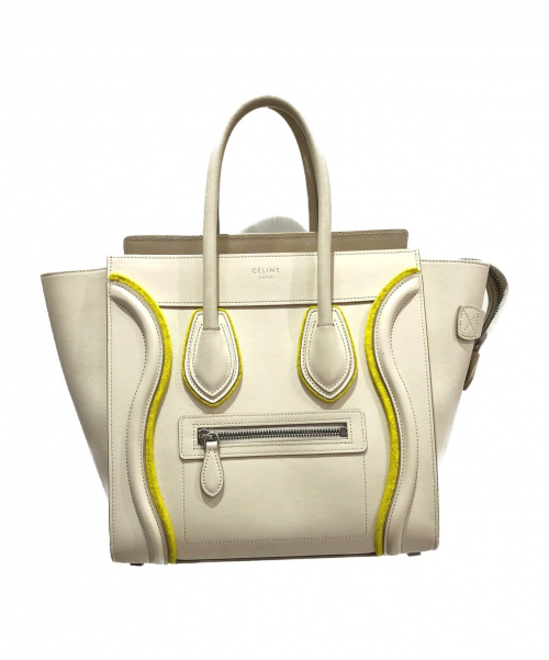CELINE（セリーヌ）CELINE (セリーヌ) ラゲージマイクロショッパー  アイボリー サイズ:- 178953 カーフ/フェルトの古着・服飾アイテム