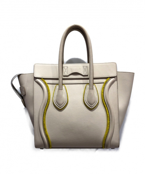 CELINE（セリーヌ）CELINE (セリーヌ) ラゲージマイクロショッパー  アイボリー サイズ:- 178953 カーフ/フェルトの古着・服飾アイテム