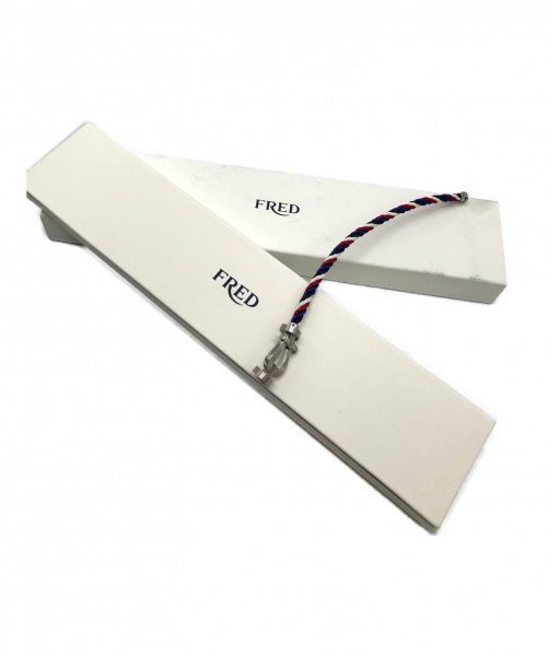 FRED（フレッド）FRED (フレッド) フォース10ブレスレット ブルー ステンレススチール エンブレムケーブル オリンピックの古着・服飾アイテム
