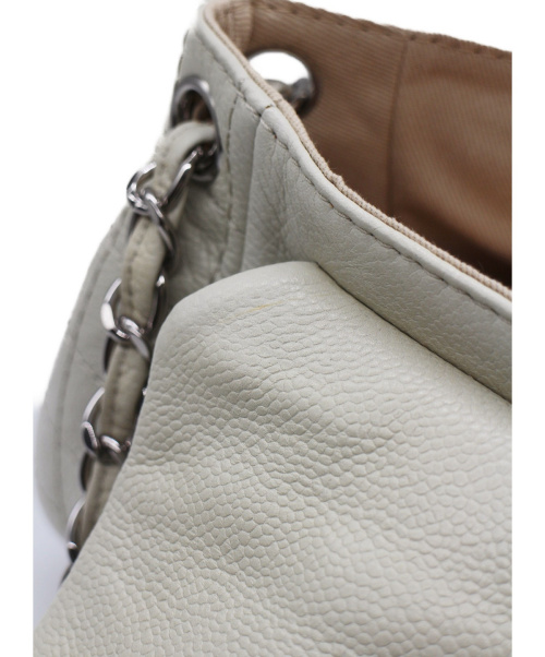CHANEL（シャネル）CHANEL (シャネル) ココマークハーフムーンチェーンショルダーバッグ アイボリー サイズ:- 12646551の古着・服飾アイテム