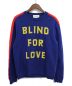 GUCCI（グッチ）の古着「BLIND FOR LOVE(ブラインドフォーラブ)ニット」｜ブルー