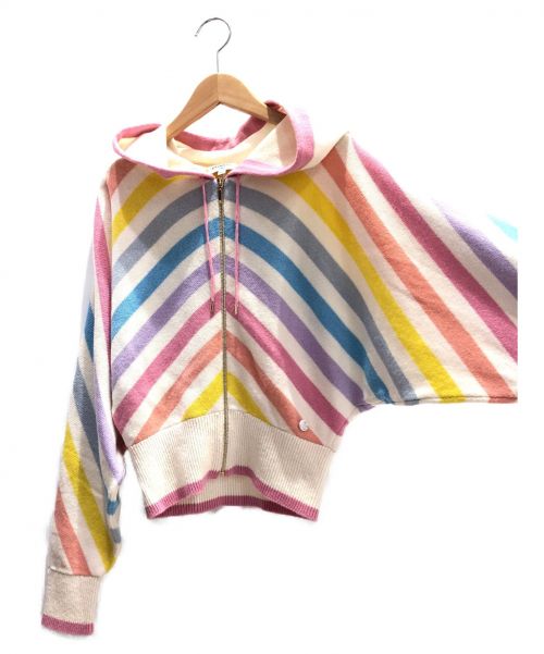 CHANEL（シャネル）CHANEL (シャネル) LA PAUSAカシミヤドルマンジップパーカー サイズ:36の古着・服飾アイテム