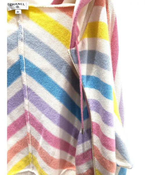 CHANEL（シャネル）CHANEL (シャネル) LA PAUSAカシミヤドルマンジップパーカー サイズ:36の古着・服飾アイテム