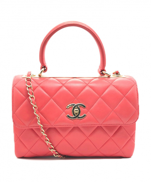 CHANEL（シャネル）CHANEL (シャネル) トップハンドルマトラッセ レッド ラムスキンの古着・服飾アイテム