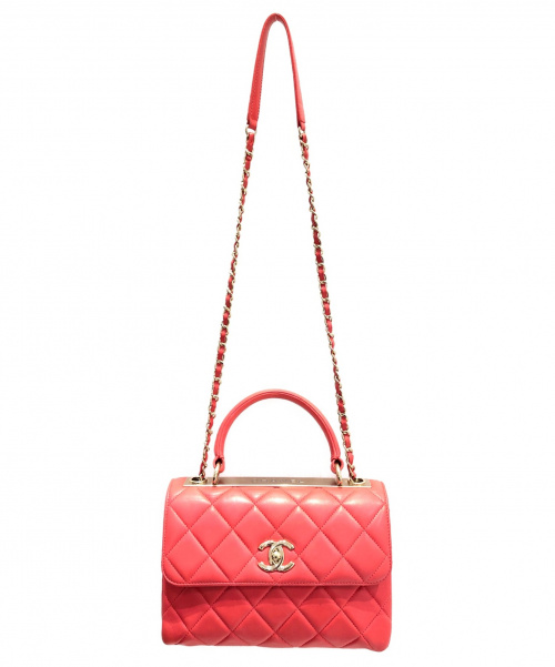 CHANEL（シャネル）CHANEL (シャネル) トップハンドルマトラッセ レッド ラムスキンの古着・服飾アイテム