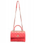 CHANEL (シャネル) トップハンドルマトラッセ レッド ラムスキン：348000円