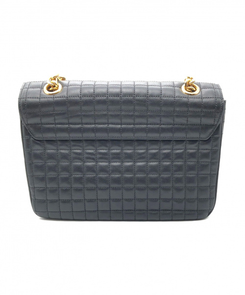 CELINE（セリーヌ）CELINE (セリーヌ) キルティングチェーンショルダーバッグ ブラック サイズ:ミディアム C(セー)の古着・服飾アイテム