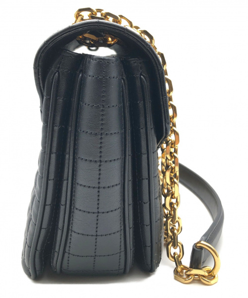 CELINE（セリーヌ）CELINE (セリーヌ) キルティングチェーンショルダーバッグ ブラック サイズ:ミディアム C(セー)の古着・服飾アイテム