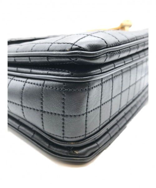 CELINE（セリーヌ）CELINE (セリーヌ) キルティングチェーンショルダーバッグ ブラック サイズ:ミディアム C(セー)の古着・服飾アイテム