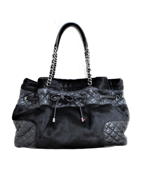 CHANEL（シャネル）CHANEL (シャネル) チェーンハラコトートバッグ ブラック サイズ:-の古着・服飾アイテム