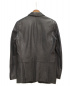 JIL SANDER (ジルサンダー) レザーテーラードジャケット ブラック サイズ:46：25800円