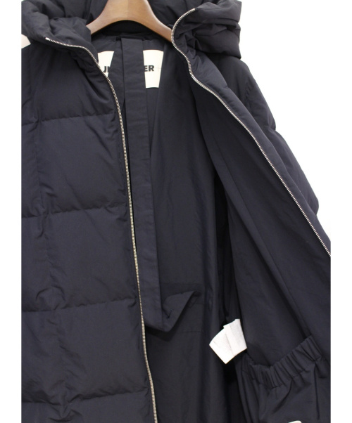 JIL SANDER（ジルサンダー）JIL SANDER (ジルサンダー) 19AW フーデットダウンジャケット ネイビー サイズ:44の古着・服飾アイテム