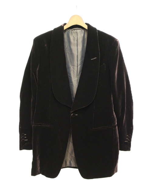 TOM FORD（トムフォード）TOM FORD (トム フォード) 1Bベロアジャケット ブラウン サイズ:48Rの古着・服飾アイテム