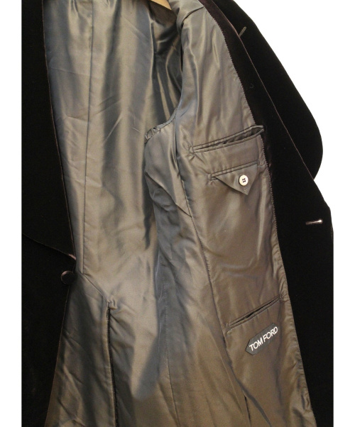 TOM FORD（トムフォード）TOM FORD (トム フォード) 1Bベロアジャケット ブラウン サイズ:48Rの古着・服飾アイテム