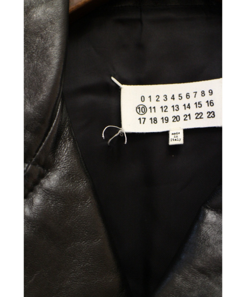 Maison Margiela（メゾンマルジェラ）Maison Margiela (メゾンマルジェラ) ダブルライダースジャケット ブラック サイズ:46の古着・服飾アイテム