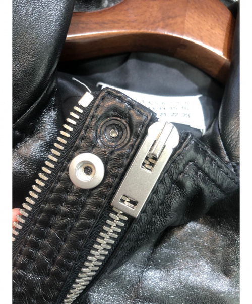 Maison Margiela（メゾンマルジェラ）Maison Margiela (メゾンマルジェラ) ダブルライダースジャケット ブラック サイズ:46の古着・服飾アイテム