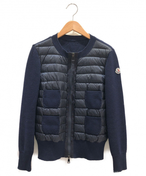 MONCLER（モンクレール）MONCLER (モンクレール) ダウンコンビニットジャケット ネイビー サイズ:XS MAGLIONE TRICOT ALLA COREANAの古着・服飾アイテム