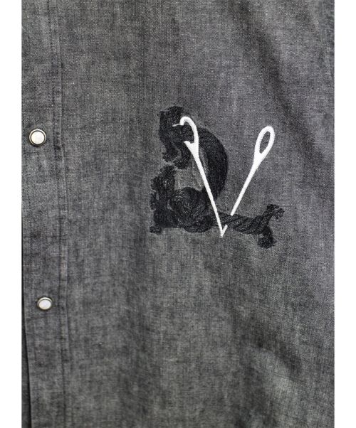 LOUIS VUITTON（ルイ ヴィトン）LOUIS VUITTON (ルイ ヴィトン) × Christopher Nemeth デニムシャツ グレー サイズ:Mの古着・服飾アイテム