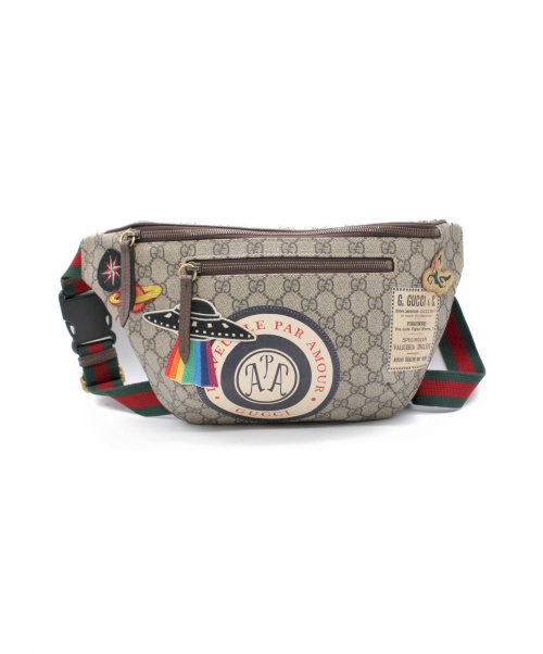GUCCI（グッチ）GUCCI (グッチ) クーリエ GGスプリーム ベルトバッグ ブラウン サイズ:- 529711 213048の古着・服飾アイテム