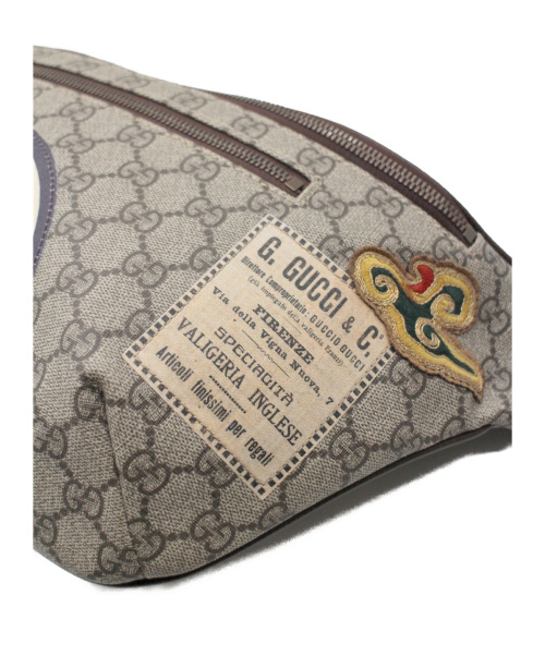 GUCCI（グッチ）GUCCI (グッチ) クーリエ GGスプリーム ベルトバッグ ブラウン サイズ:- 529711 213048の古着・服飾アイテム