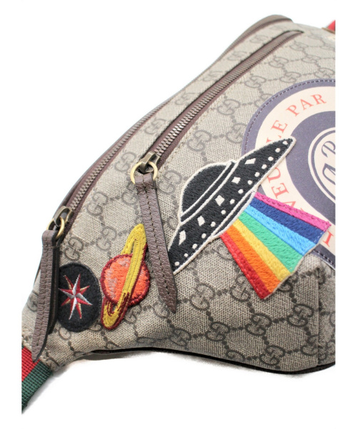 GUCCI（グッチ）GUCCI (グッチ) クーリエ GGスプリーム ベルトバッグ ブラウン サイズ:- 529711 213048の古着・服飾アイテム