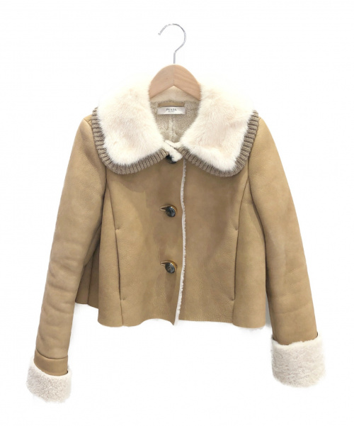 PRADA（プラダ）PRADA (プラダ) ムートンジャケット キャメル サイズ:38の古着・服飾アイテム
