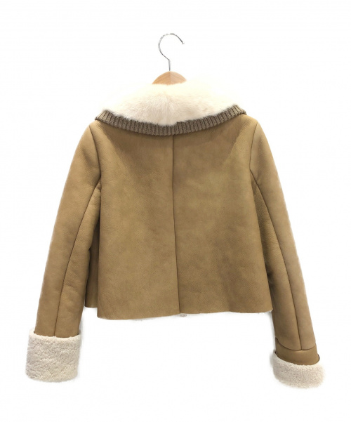 PRADA（プラダ）PRADA (プラダ) ムートンジャケット キャメル サイズ:38の古着・服飾アイテム