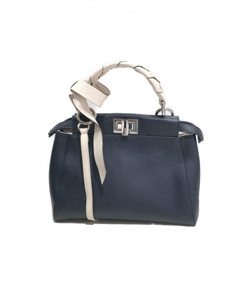 FENDI（フェンディ）FENDI (フェンディ) ミニピーカーブー ネイビー サイズ:- リボンの古着・服飾アイテム