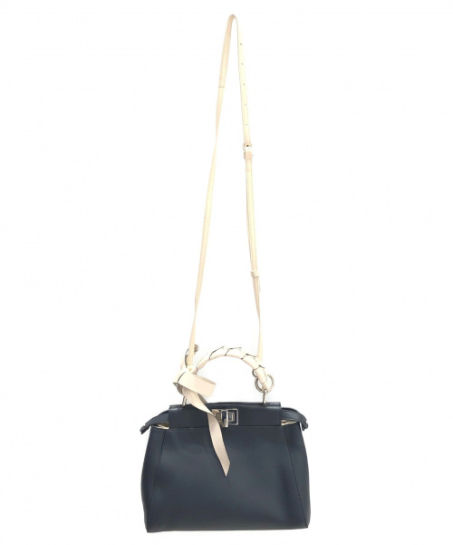 FENDI（フェンディ）FENDI (フェンディ) ミニピーカーブー ネイビー サイズ:- リボンの古着・服飾アイテム