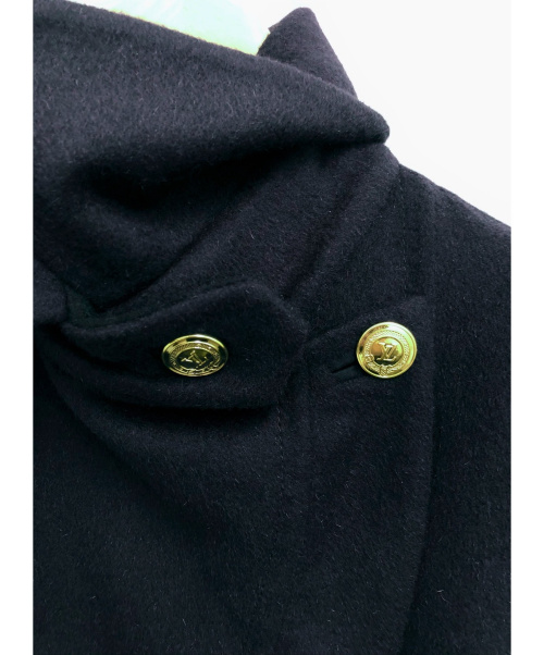 LOUIS VUITTON（ルイ ヴィトン）LOUIS VUITTON (ルイヴィトン) ダブルブレストロングコート ネイビー サイズ:36の古着・服飾アイテム