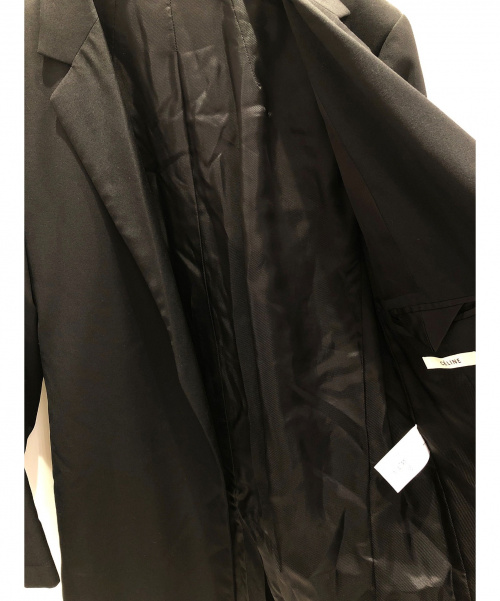 CELINE（セリーヌ）CELINE (セリーヌ) ボタンレスロングジャケット ブラック サイズ:34の古着・服飾アイテム